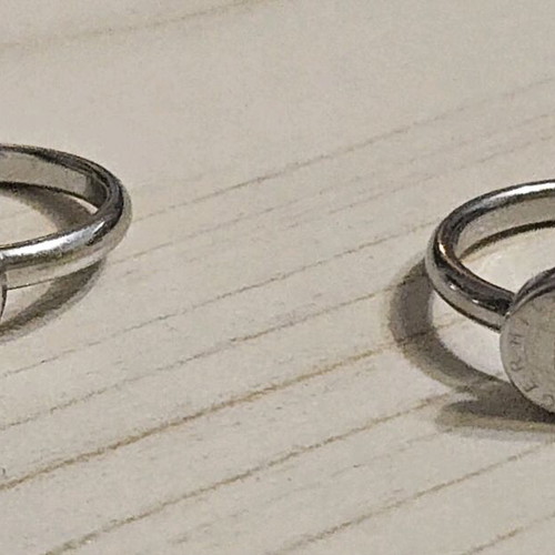 Tommy Hilfiger ring set stainless steel 316L like new, size 54