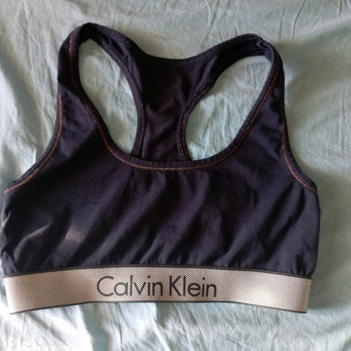 Calvin Klein sports bra used, size M, blue