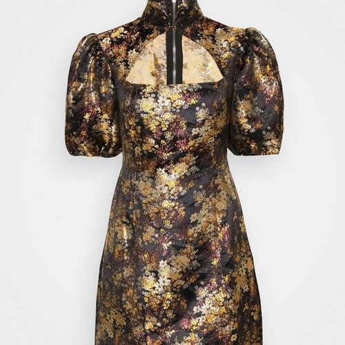 Missguided brocade satin dress, multicolour, size L
