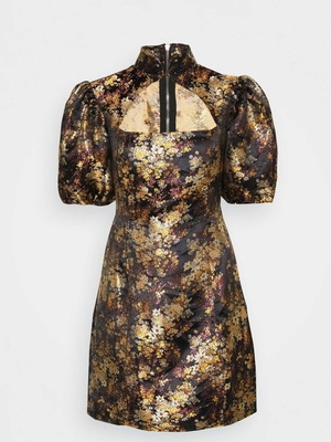 Missguided brocade satin dress, multicolour, size L