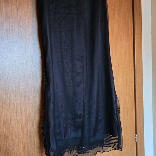 Bershka evening dress black with rhinestones sleeveless