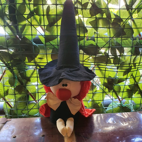 Handmade witch doll, 42 cm tall