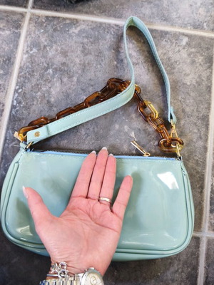 Shein green chain handbag used with strap