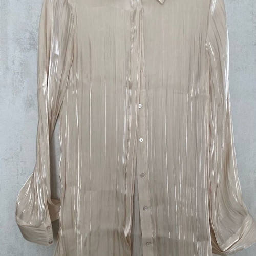 Nakd beige pink shiny shirt like new, size S