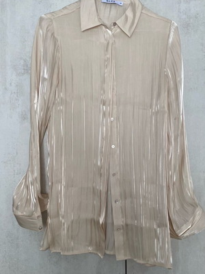 Πουκάμισο Nakd μπεζ ροζ γυαλιστερό σαν καινούργιο, μέγεθος S