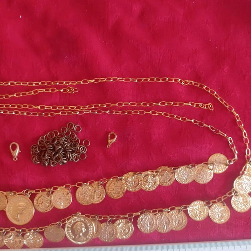 Craft materials kit new with chains, pendants, clasps, and earring hooks