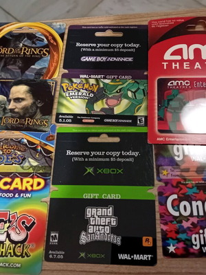 Collectible gift cards new, pack of 20 pieces