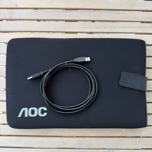 AOC E1659FWU portable monitor used, 15.6 inch 1366x768 60hz