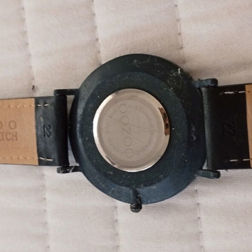 Oozoo unisex watch vintage series, like new, black leather strap