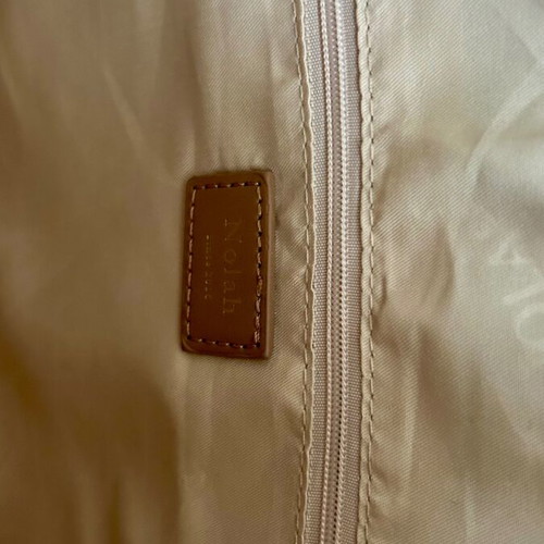 Nolan straw shoulder beach bag like new, beige-brown