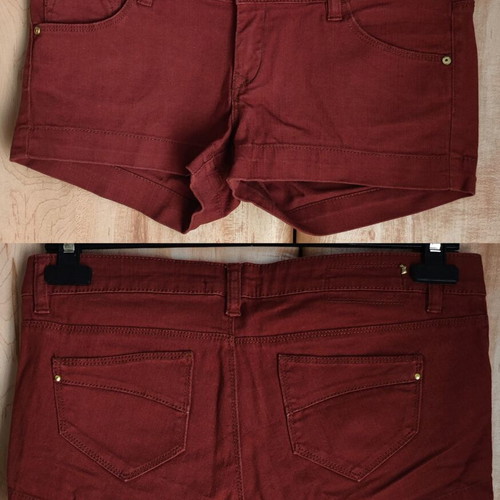 Tally Weijl brick red denim shorts used, size 40