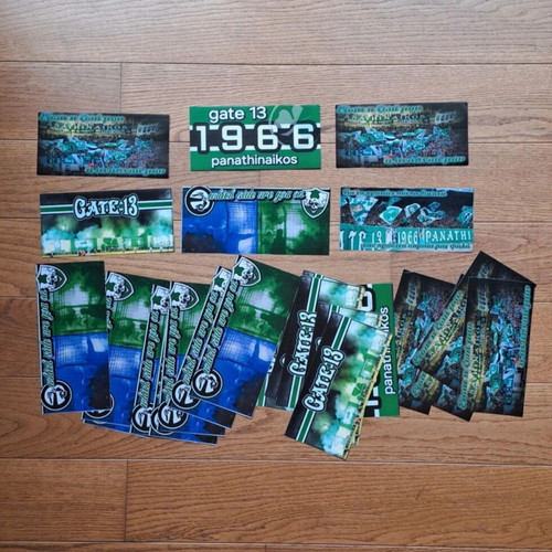 Panathinaikos stickers like new, set of 24 pieces