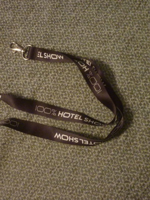 100% HOTEL SHOW exhibition lanyard used