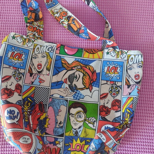 Handmade colorful shoulder beach bag made to order