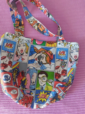 Handmade colorful shoulder beach bag made to order