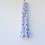 Cotton large scarf Bershka in white and blue