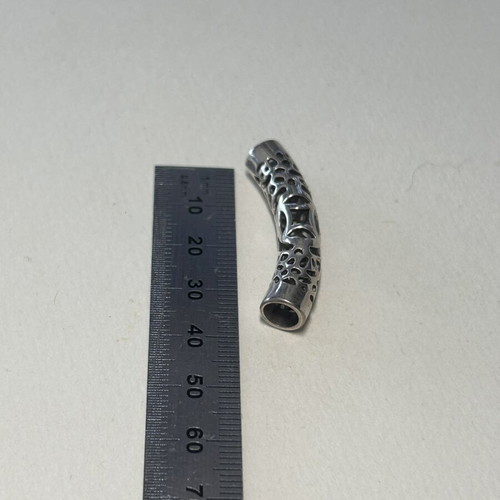 925 Sterling Silver Openwork Tube Pendant like new