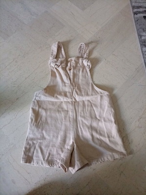 Girls' salopette 116 cm 5-6 years like new, beige
