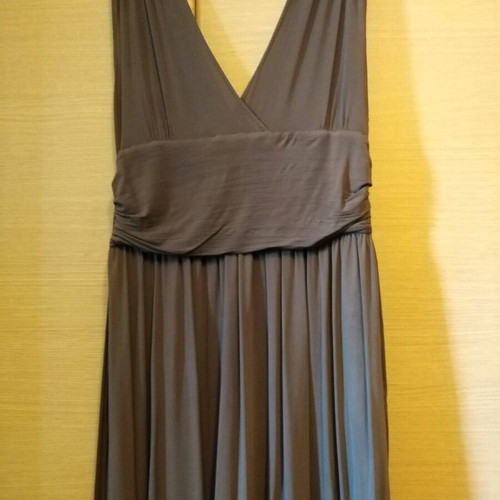 Ikks dress like new, grey-green, v neckline, flared cut
