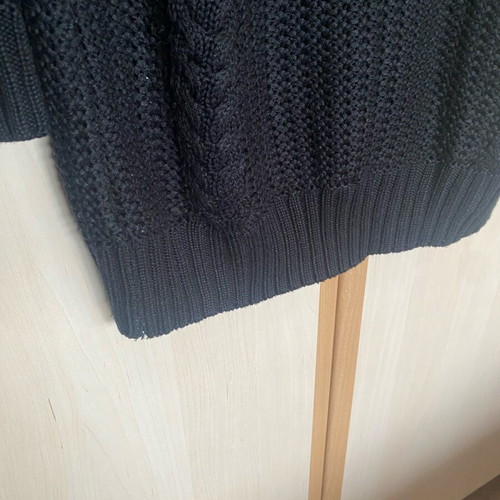 Black knitted blouse dress with buttons at back like new