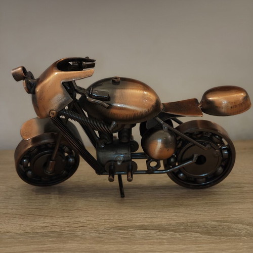 Metal Handmade Vintage Motorcycle copper color like new