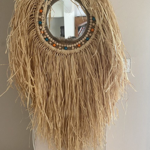 Καθρέφτης boho 75x45 εκ. με εσωτερικό 18 εκ.