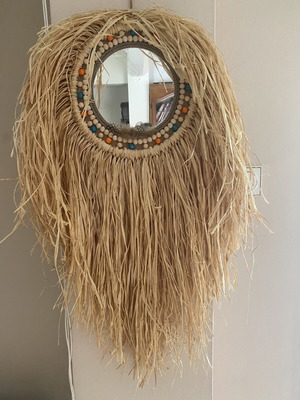 Καθρέφτης boho 75x45 εκ. με εσωτερικό 18 εκ.