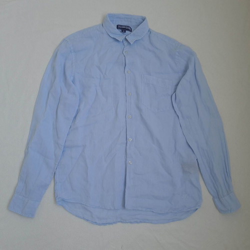 Vilebrequin men's shirt 100% linen size M, blue