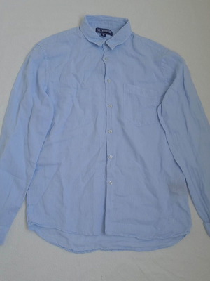 Vilebrequin men's shirt 100% linen size M, blue