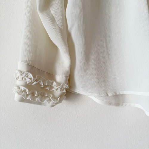 Zara ivory shirt with mao collar like new