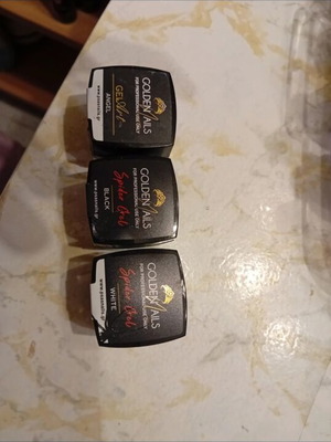 Golden Nails Spider Gel set like new, white and black