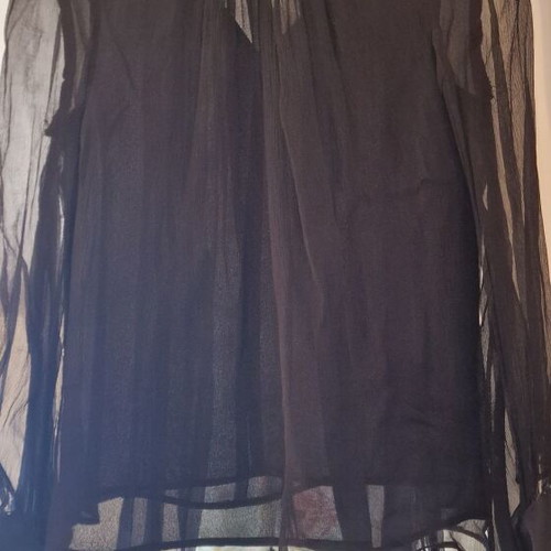 Zara black medium shirt like new with see through sleeves
