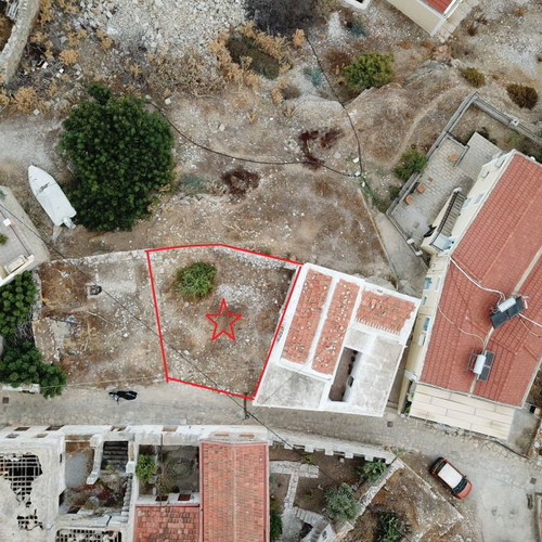 Two-Story Roofless Ruined House 92 m² in Symi with View