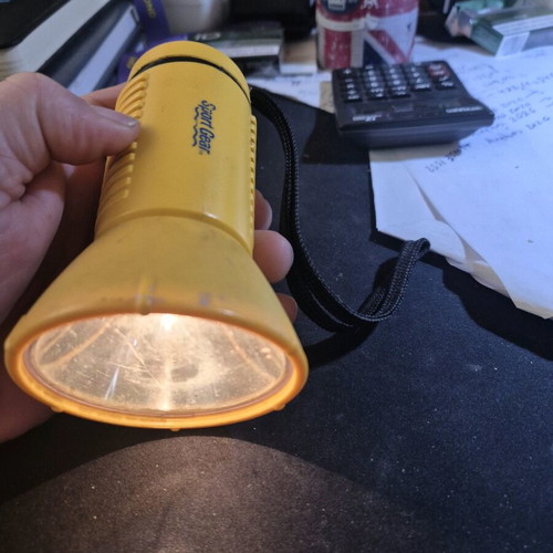 Energizer SportGear flashlight and lantern used, yellow