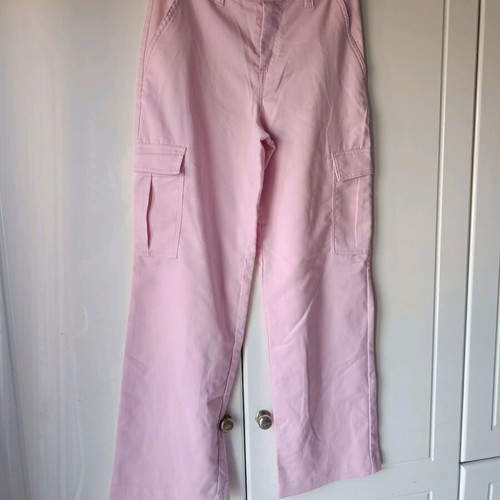 Women's pink fabric pants like new, size XS