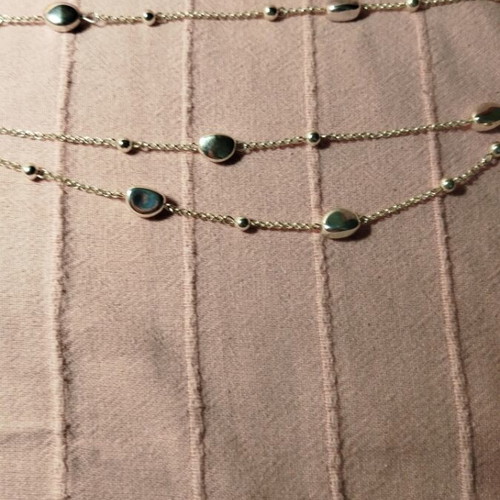 Faux Ralph Lauren Necklace like new, silver color