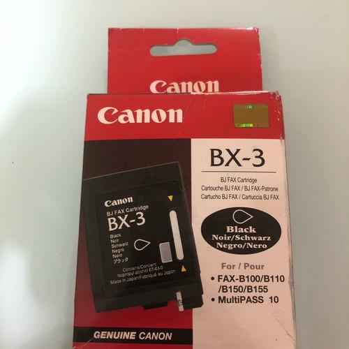 Canon BX-3 Fax Cartridge new, black ink for fax machines