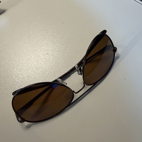 U.S. POLO ASSN. Aviator sunglasses like new, black metal frame, brown lenses