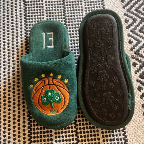 Panathinaikos anatomical home slippers for child size 29-30 like new