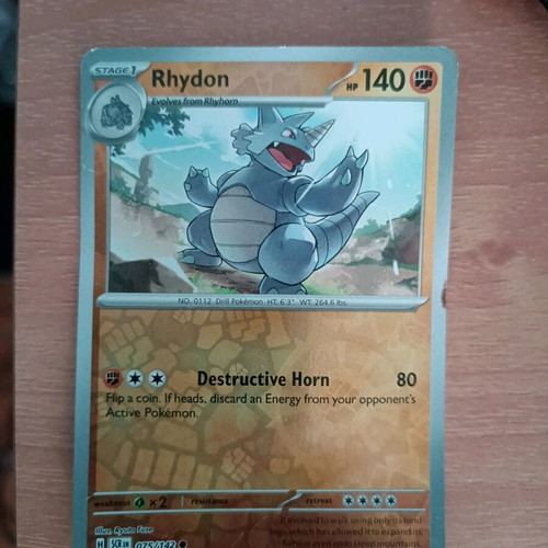 Pokémon Card Rhydon Reverse Holo 075/142 Stellar Crown used