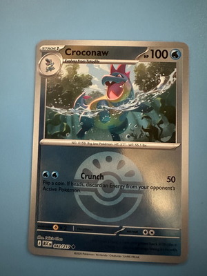 Croconaw Pokemon Card new condition