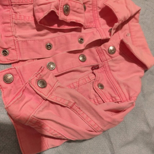 Pink Levi's denim jacket 6 months like new