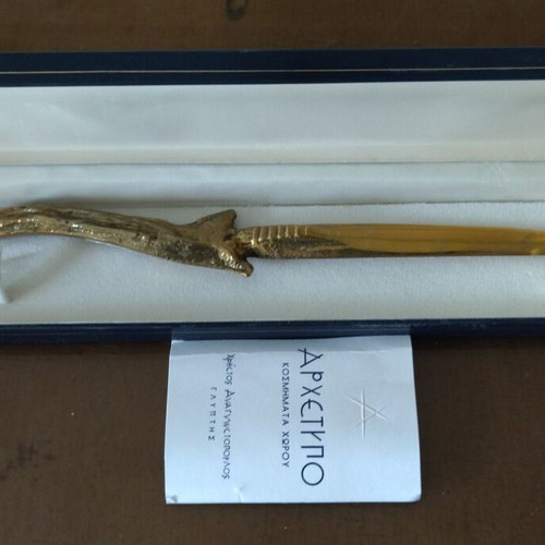Decorative letter opener knife bronze by Archetypo, Christ. Anagnostopoulos