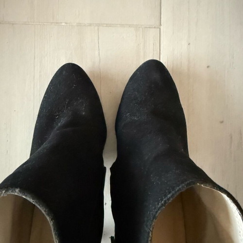Zara leather ankle boots black size 36 like new