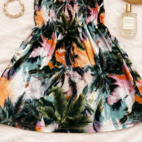 Pimkie women's bustier with tropical print like new