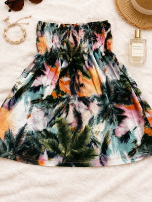 Pimkie women's bustier with tropical print like new