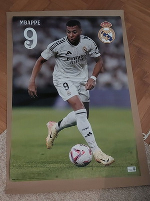 Real Madrid Mbappé Poster 2024/2025 new, 61×91.5 cm