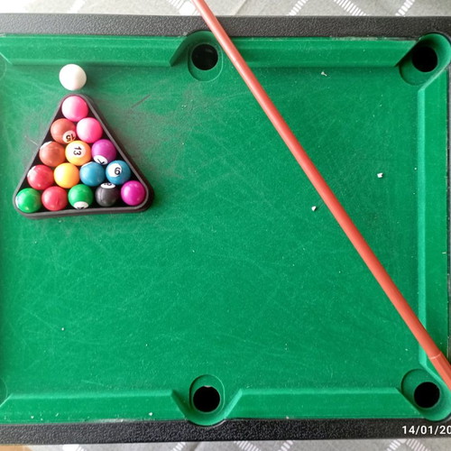Children's pool table set used, complete
