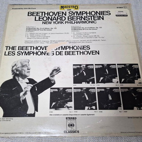 Beethoven Symphonies No.9 LP used, classical music