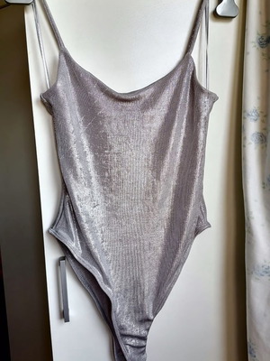 Pull & Bear one-piece swimsuit new, size M, silver